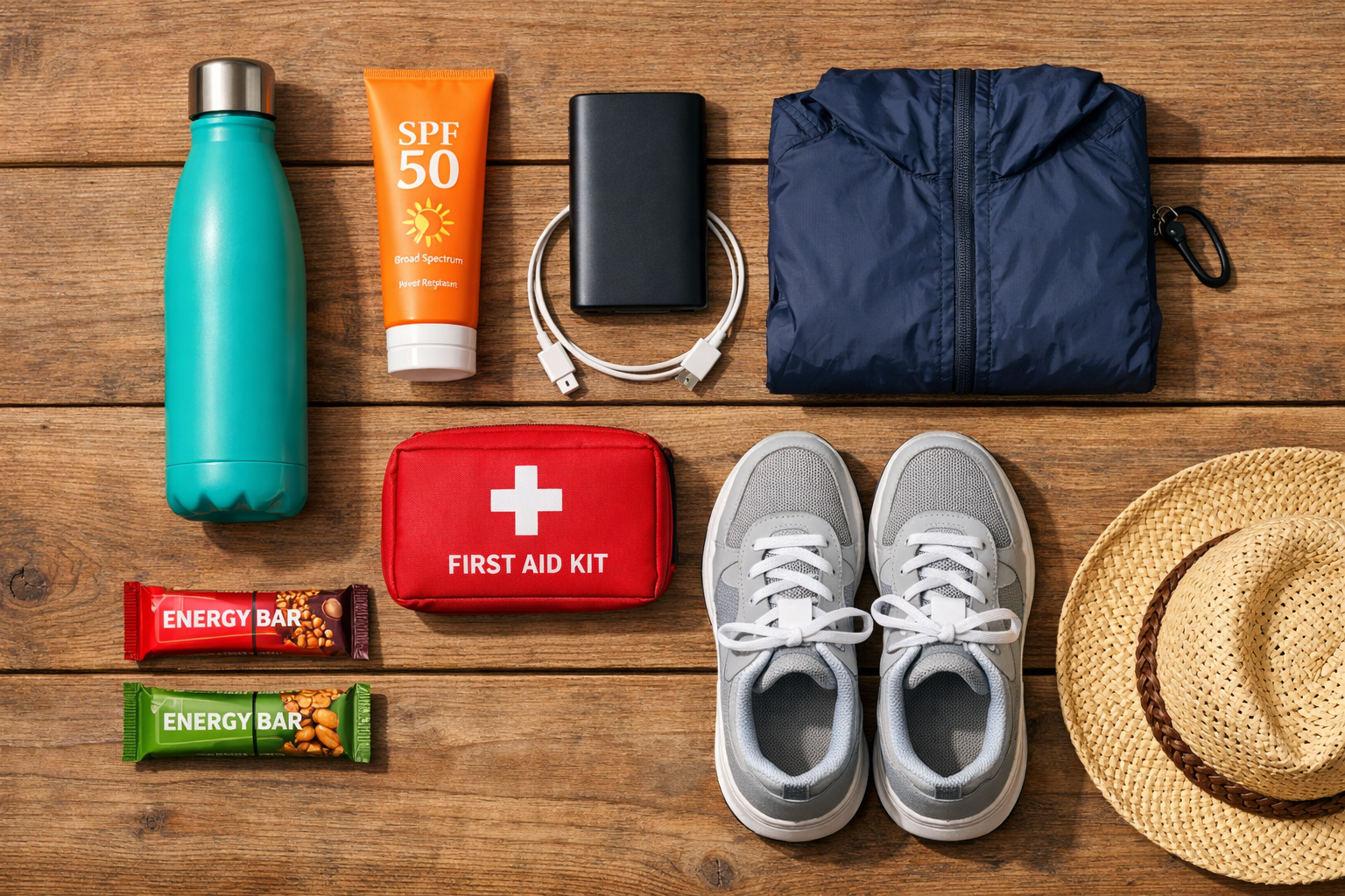 Festival icin hazirlanmis canta ve ekipmanlar